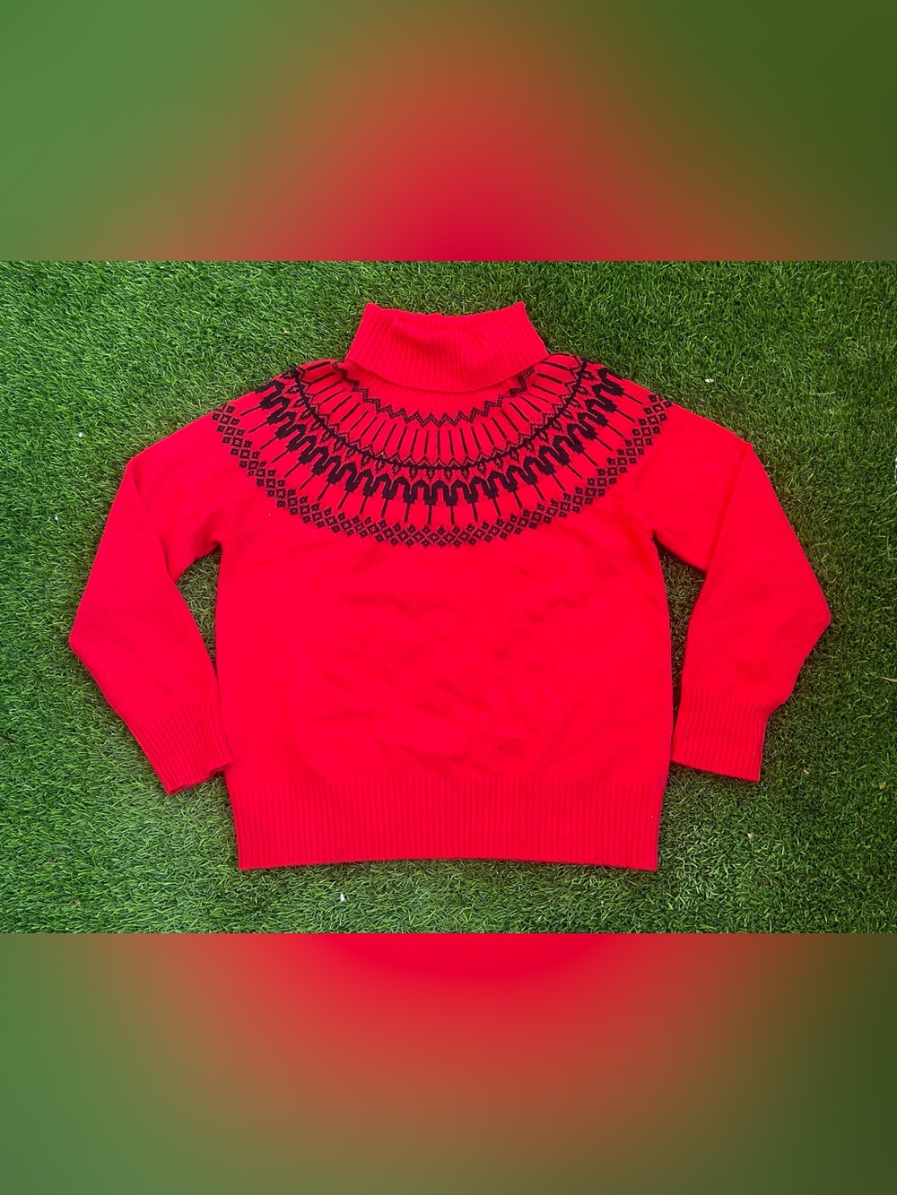 ❤️ Charter Club Luxury 100% Cashmere Fair Isle Turtleneck Sweater ❤️